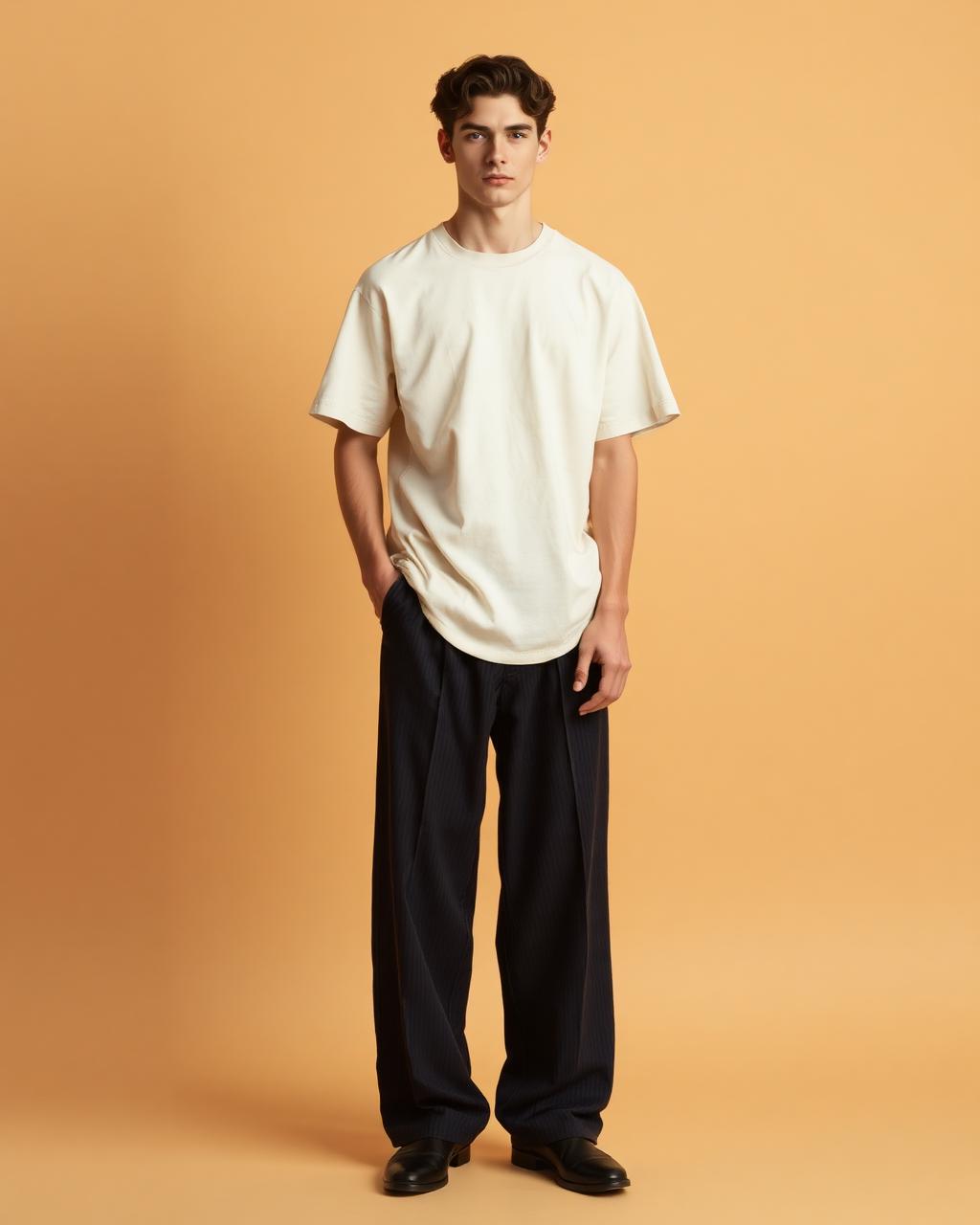 Merino Overshirt in Taupe — alternate view