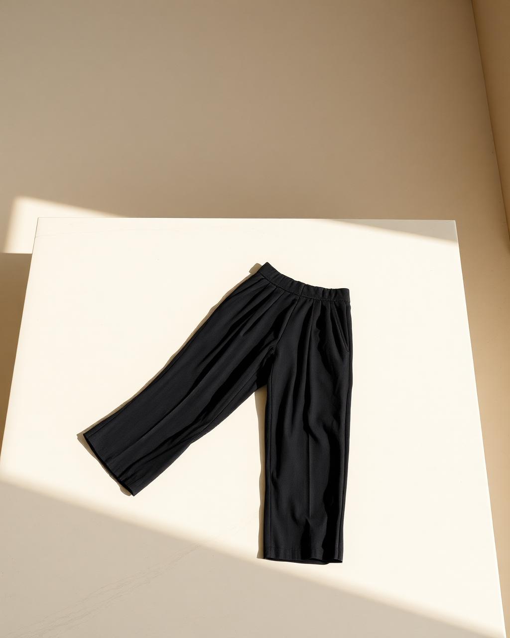 Pleated Wool Trouser in Charcoal
